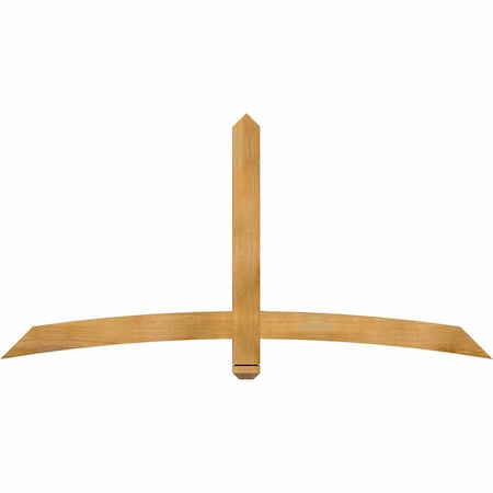 Ekena Millwork Bellingham Rough Sawn Timber Gable Bracket, Western Red Cedar, 72"W x 36"H x 2"D x 4"F, 12/12 Pitch GBW072X36X0204BEL00RWR